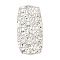 Non-Tarnish 304 Stainless Steel Pendants, Textured, Rectangle Charm, Stainless Steel Color, 45x22x2mm, Hole: 2mm