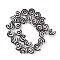 Handmade Lampwork Beads, Conch, Black, 14~15x14~15.5x8.5~9.5mm, Hole: 1.6~1.8mm