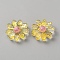 Plastic Cabochons, Flower, Yellow, 22.5x7.5mm