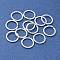 Brass Jump Rings, Open Jump Rings, with Smooth Joining Ends, Cadmium Free & Lead Free, Silver, 7x1mm, 18 Gauge, Inner Diameter: 5mm, Hole: 5mm, about 4166pcs/500g