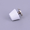 Alloy Cabinet & Drawer Knobs, Jewelry Box Knobs, White, 9.5x6.5mm