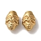 Ion Plating(IP) 304 Stainless Steel Beads, Skull, Golden, 8.5x5.5x5mm, Hole: 1.6mm