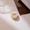 1Pc Acrylic Finger Rings, White, Inner Diameter: 17mm