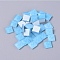 Faceted Glass Cabochons, Mosaic Tiles, for Home Decoration or DIY Crafts, Square, Sky Blue, 9.5x9.5x3.8mm, about 90pcs/bag