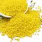 Opaque Colours Glass Seed Beads, Cylinder, Yellow, 1.6x1.3mm, Hole: 0.8mm, about 60000pcs/pound