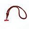 Leather Mobile Straps, with Alloy Clasp, FireBrick, 900~915x6mm