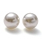 ABS Plastic Beads, Imitation Pearl, No Hole, Round, Beige, 8mm