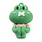 PVC Plastic Big Pendants, Frog, Wheat, 50x33x24.5mm, Hole: 2.7mm