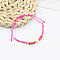  Colorful Beaded Bracelet Sweet and Cute Girl Style Adjustable Imitation Pearl Bracelet Versatile Bracelet