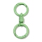 Alloy Spring Gate Clasps, with Spring Findings, Light Green, 76.5mm