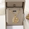 Brass Micro Pave Clear Cubic Zirconia Tree of Life Pendants, 304 Stainless Steel Chain Necklaces, Golden, 15.67 inch(39.8cm), Pendant: 25x23x2.5mm