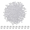 Plastic Ear Nuts, Clear, 3x3mm, Hole: 0.3mm, 1000pcs/box
