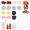 Needle Felting Wool Roving, DIY Craft Material with Needle Felting Tool Kits, Mixed Color, 100mm
