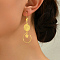 Geometric Hollow Retro Earrings, Fashionable and Exaggerated, Gold Plated Under 18K