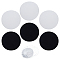 6Pcs 2 Colors EVA Fabric Pillbox Stewardess Fascinator Hat Base, Mini Top Hat Miniature Formal Hats for Crafts Making Hair Accessories Ornaments, Mixed Color, 130mm, 3pcs/color