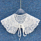 Detachable Polyester Embroidery Lady's Collars, Mini Cape, Garment Accessories, Flower, 440x140mm