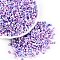 Two Tone Baking Paint Glass Seed Beads, Round Hole, Peanut, Blue Violet, 4.5x2.5x2.5mm, Hole: 1mm, about 4500pcs/pound