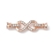 Rack Plating Brass Micro Pave Cubic Zirconia Fold Over Clasps, Long-Lasting Plated, Lead Free & Cadmium Free, Rose Gold, 39mm, Clasp: 12.5x7x6.5mm, link: 20.5x10x3.5mm.