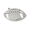 304 Stainless Steel Pendants,  Rugby Charms, Stainless Steel Color, 20.5x33x1mm, Hole: 1.5mm