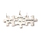 304 Stainless Steel Pendants, with Jump Ring, Split Pendants, Puzzle with Word We Will Always Be Connected, Stainless Steel Color, Puzzle: 17.5x25x3mm, Hole: 6mm, Middle Puzzle: 24.5x17.5x3mm, Hole: 6mm