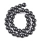 Chapelets de perles en pierre noire synthétique G-G088-6mm-3