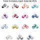 Drawbench & Baking Painted Glass Beads GLAA-PH0007-44-4