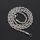 Collares de cadena de cuerda de 304 acero inoxidable NJEW-T012-03-56-S-2
