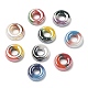 ツートンカラーのガラスカボション  丸いリング  ミックスカラー  10~10.5 2.5 MMXmm GLAA-B012-52-1