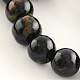 Baking Painted Glass Round Bead Strands DGLA-Q014-10mm-03D-1