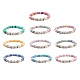 10 pièces 10 couleurs à la main en argile polymère disque surfeur bracelets extensibles ensemble BJEW-JB08873-4