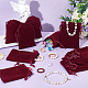 Nbeads 60 pz. Borse con cordoncino per gioielli in velluto rosso scuro TP-NB0001-46B-4
