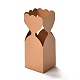 紙菓子箱  結婚披露宴のギフト用の箱  パックスレッドとカード付き  長方形の花瓶の形  バリーウッド  4.9x4.9x12.4cm CON-B005-07-4