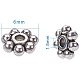 PandaHall 300pcs Antique Silver Tibetan Alloy Flower Spacer Beads Daisy Metal Spacers for Bracelet Necklace Jewelry Making TIBEB-PH0004-09AS-2