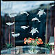 Gorgecraft 16 foglio animale marino anticollisione vetro adesivo tartaruga adesivi statici per finestre delfino pellicola in vinile non adesiva decorazioni per la casa decalcomanie per porte scorrevoli finestre impediscono l'arresto degli uccelli DIY-WH0314-062-6