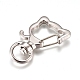 Alloy Swivel Lobster Clasps KEYC-WH0016-37P-2