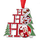 クリスマスをテーマにした昇華ブランク合金ペンダント装飾  合金ブランク写真写真ペンダント  ポリエステルリボン付き  ツリー  71x72.5x2.2mm  穴：3.3mm  トレイ：15~27mm DIY-L070-01B-1