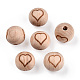 Perline in legno di faggio incise WOOD-N015-04A-2
