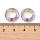 Electroplate Transparent Glass Linking Rings GLAA-F126-01-4