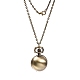 Rétro pendentif en alliage de ballon rond montres de poche collier de quartz X-WACH-M034-04AB-3