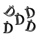 304 Stainless Steel Alphabet Charms STAS-H122-D-EB-2