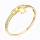 Brass Micro Pave Cubic Zirconia Bangles BJEW-T018-04G-02-NF-3