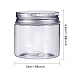 BENECREAT 12 Pack 2oz/60ml Column Plastic Clear Storage Containers Jars Organizers with Aluminum Screw-on Lids CON-BC0004-87-2