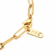 Bracelet de cheville perlé de colonne de pierres précieuses mélangées naturelles avec des chaînes de trombones en laiton pour les femmes AJEW-AN00494-5