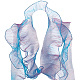 Bordo in tessuto di pizzo plissettato increspato in organza di poliestere OCOR-WH0070-15A-1