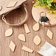 OLYCRAFT 64pcs 4 Style Leather Labels Rhombus Teardrop Leather Tags Imitation Leather Embossed Tag Embellishment DIY Accessories for Jewelry Making Crafts Sewing Clothes Bag Shoes Hat Jeans - Beige AJEW-OC0004-02-5