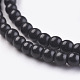1 Strand Dyed Black Round Synthetic Turquoise Beads Strands X-TURQ-G106-4mm-02C-3