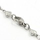 Heart Chain Necklace for Women NJEW-F027-37-3