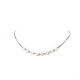 Collier et bracelet extensible en perles de verre et étoile de coquillage naturel SJEW-JS01271-6