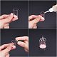 PandaHall Elite 20 Sets Clear Glass Bottle Pendant Makings Sets with Silver Brass Pendant Bails and Drop Glass Cover For Jewelry Pendant Making DIY-PH0025-05-4
