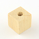 Cube Undyed Natural Wooden Beads WOOD-R249-084-1